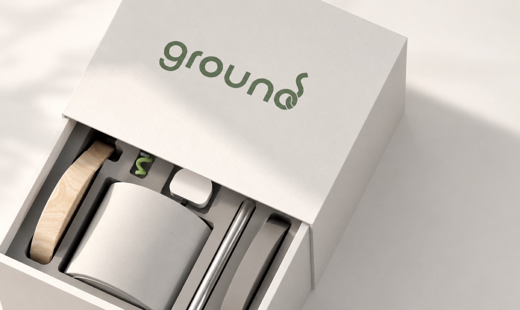 Ground product packaging render