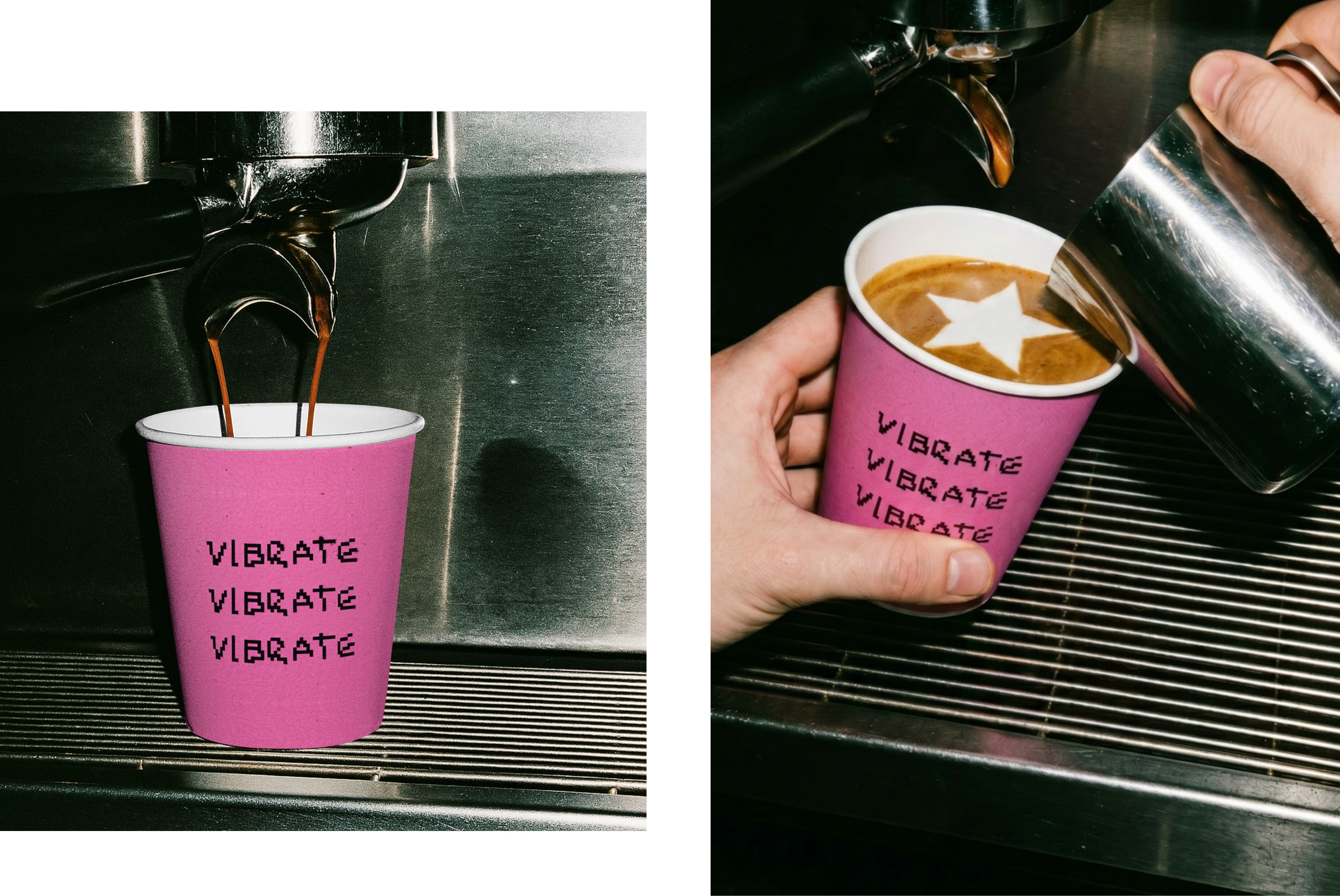 Vibrate cup image system