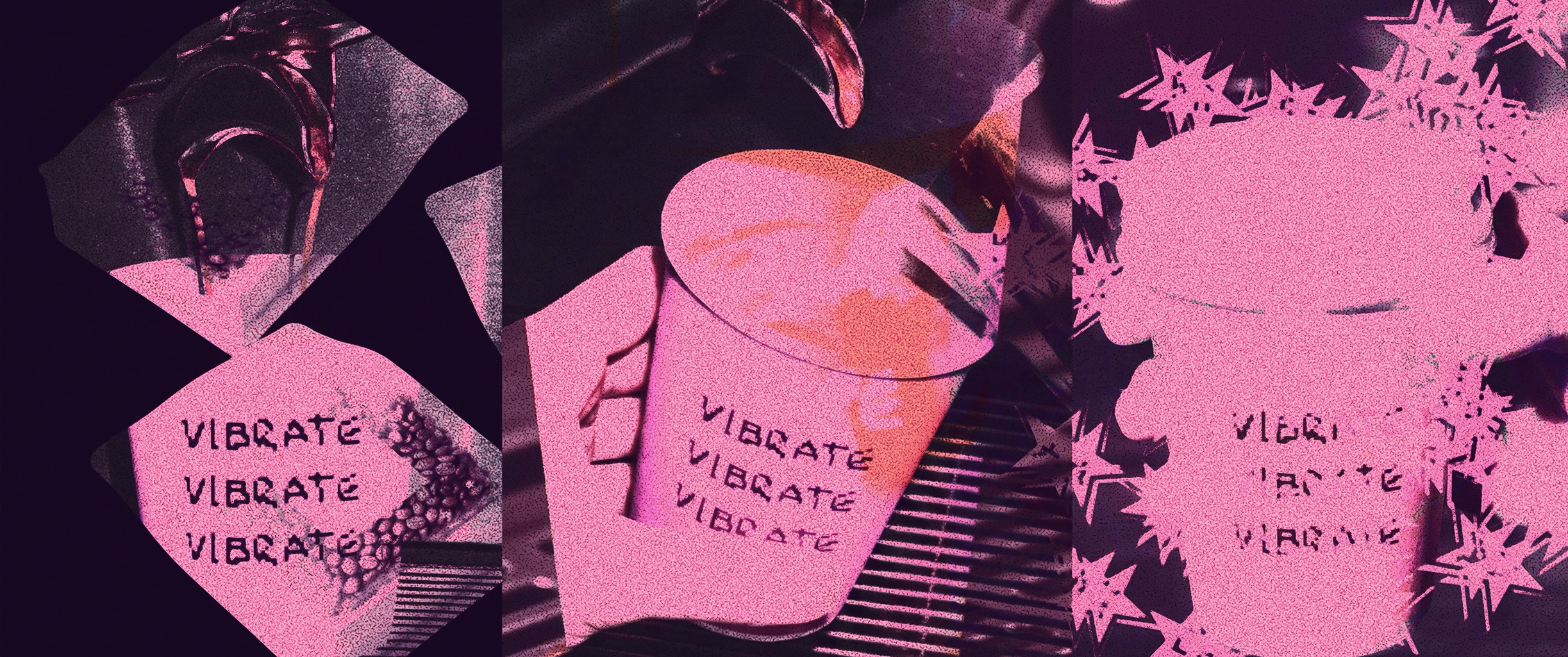 Vibrate art direction spread
