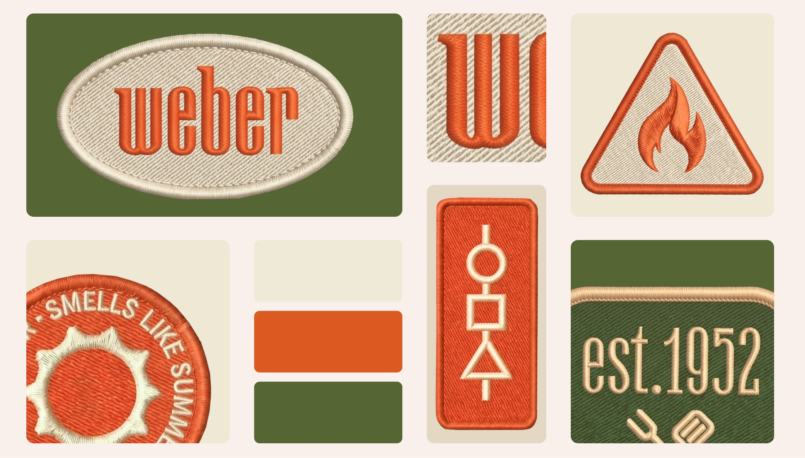Weber embroidered badge system